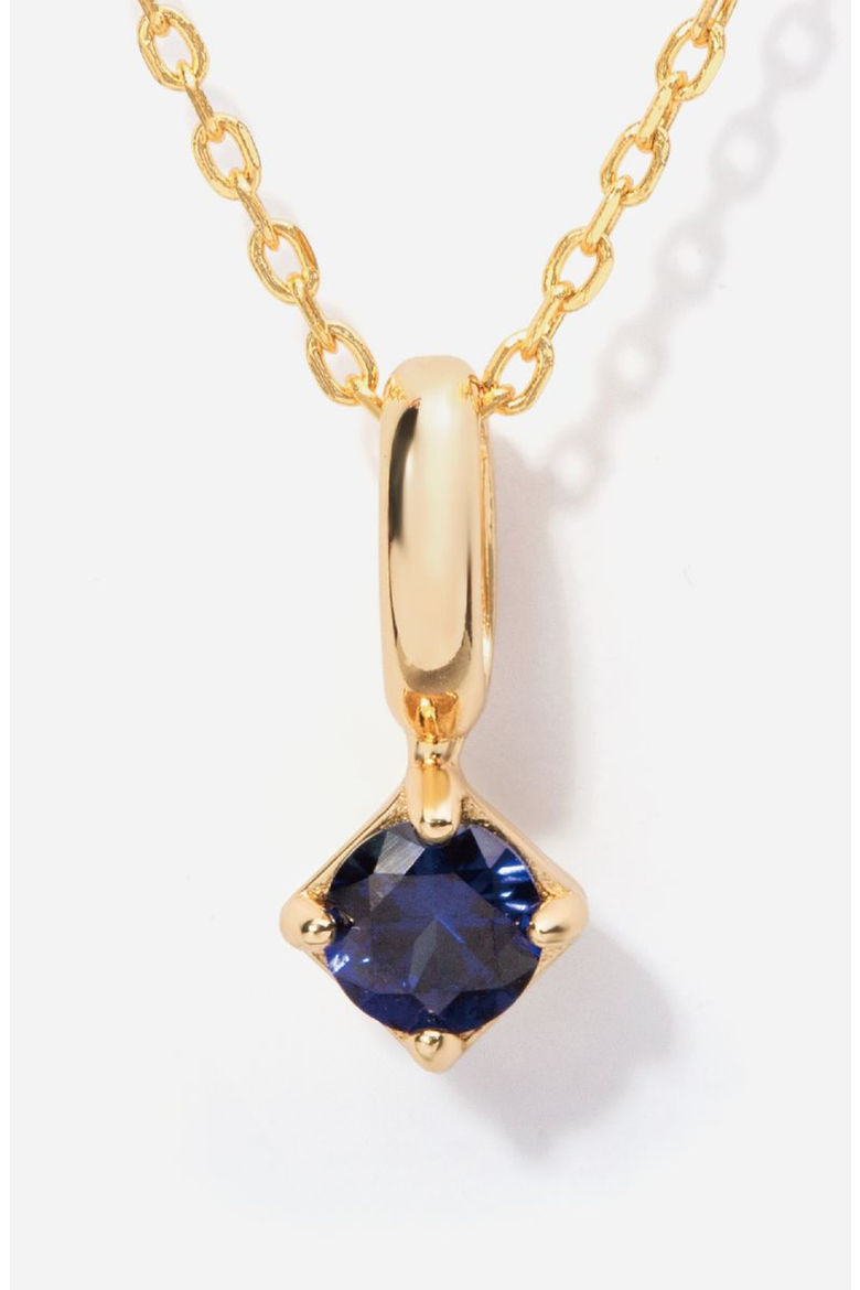 Round Birthstone Necklace, Main, color, Sapphire/September
