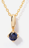 Little Sky Stone Round Birthstone Necklace
