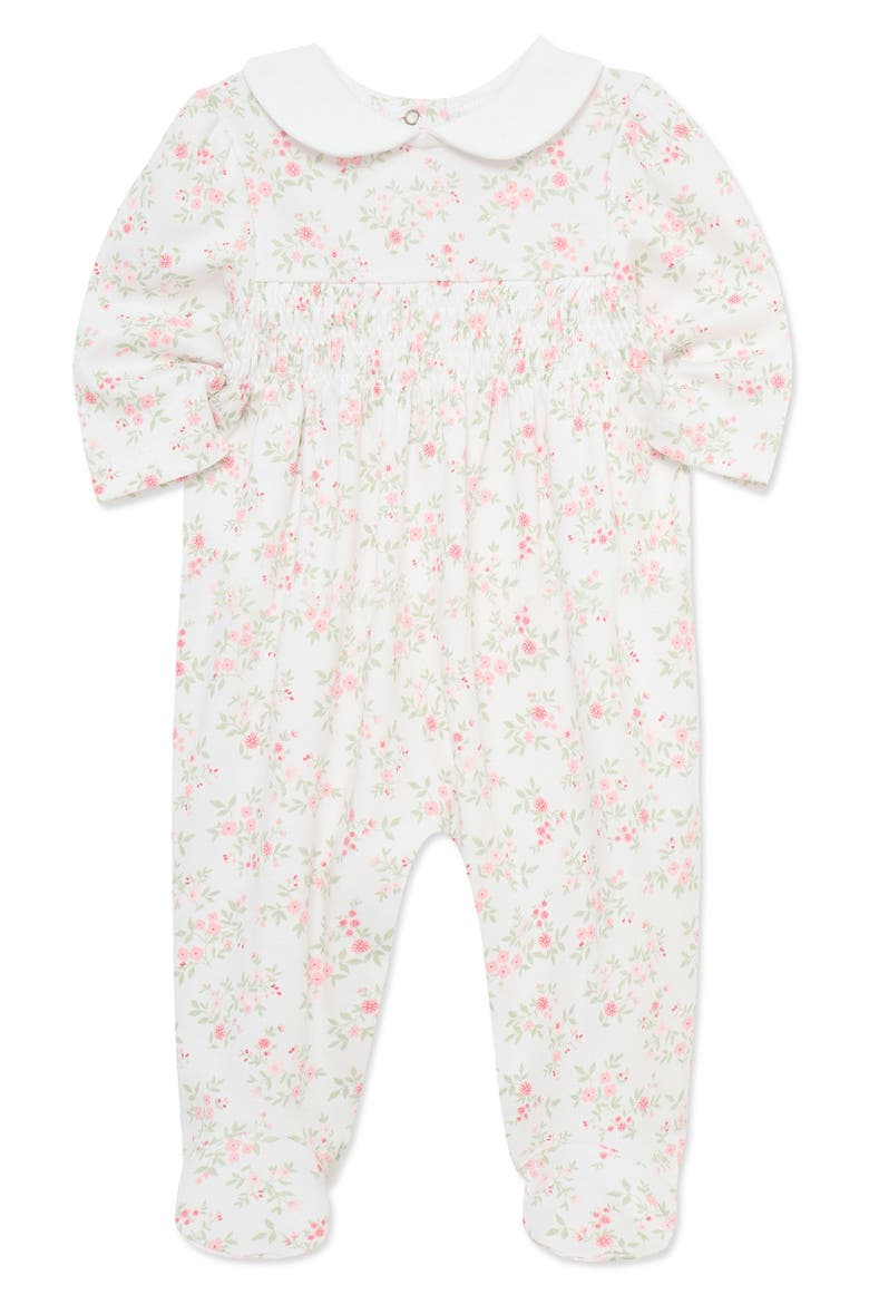 Kids' Leafy Floral Pima Cotton Footie, Alternate, color, MULTI