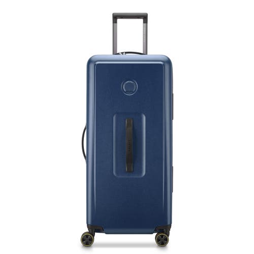 Delsey Paris Turenne 2.0 Large Checked Trunk Spinner Luggage In Blue
