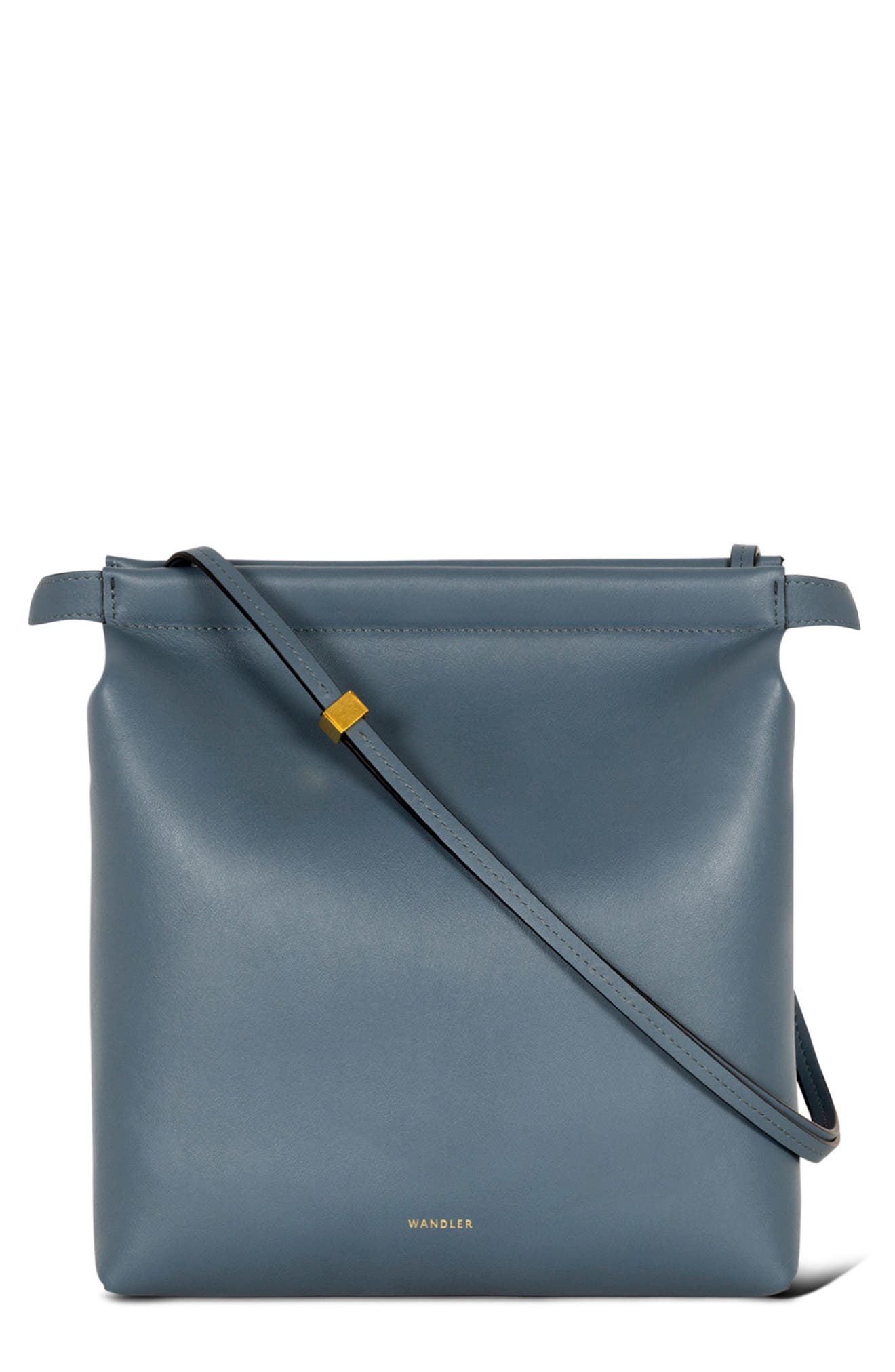 Teresa Leather Shoulder Bag, Main, color, LAGOON
