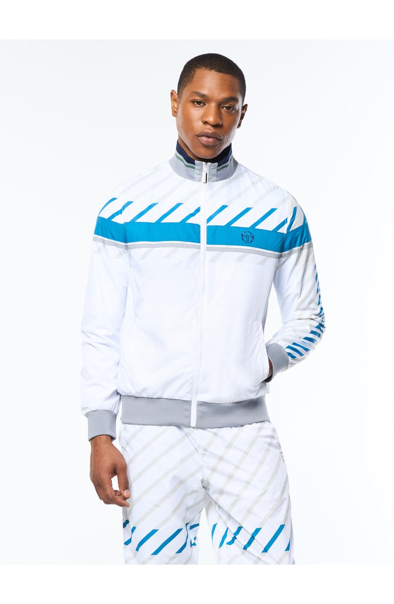 Sergio Tacchini Quadretto Track Jacket, Main, color, Brilliant White