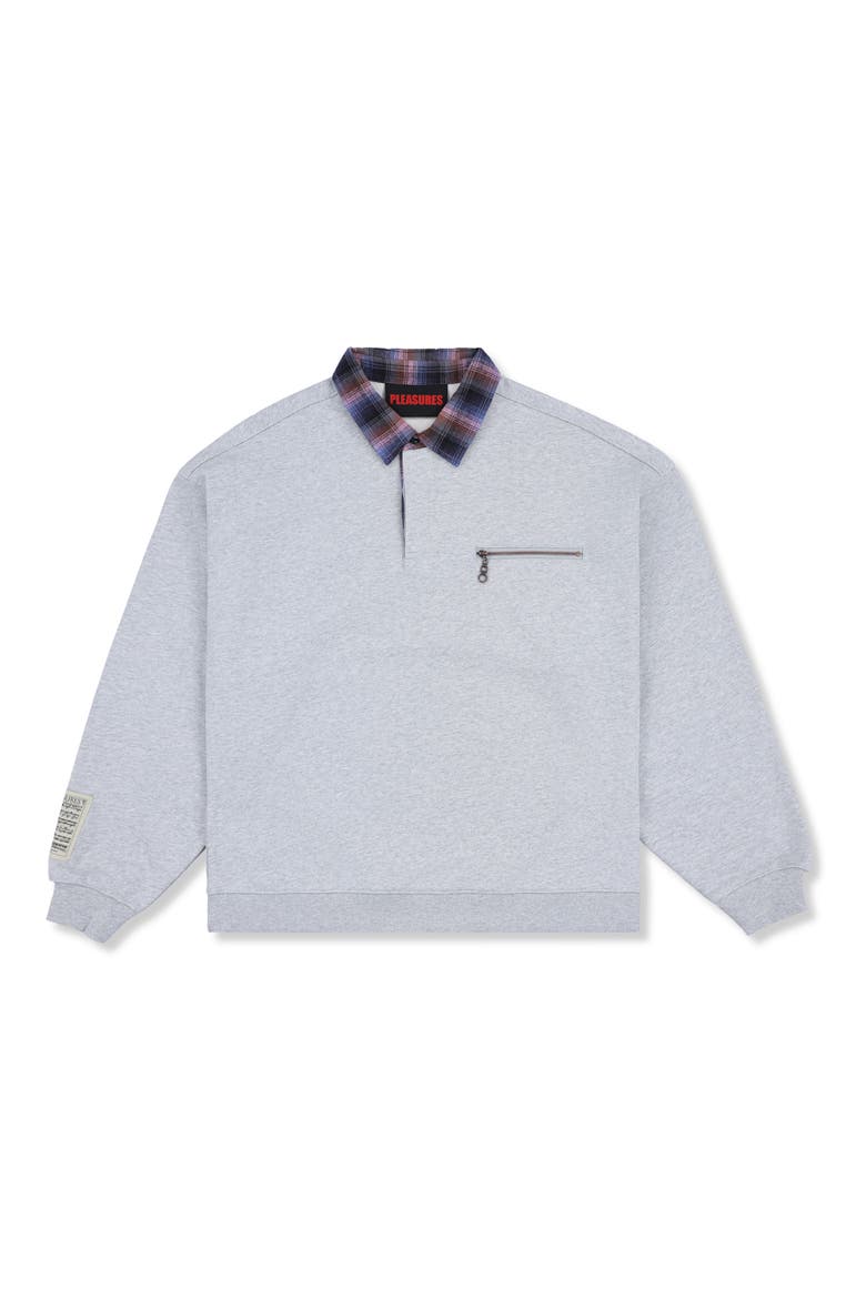 Town Polo Sweatshirt, Alternate, color, HEATHER GREY