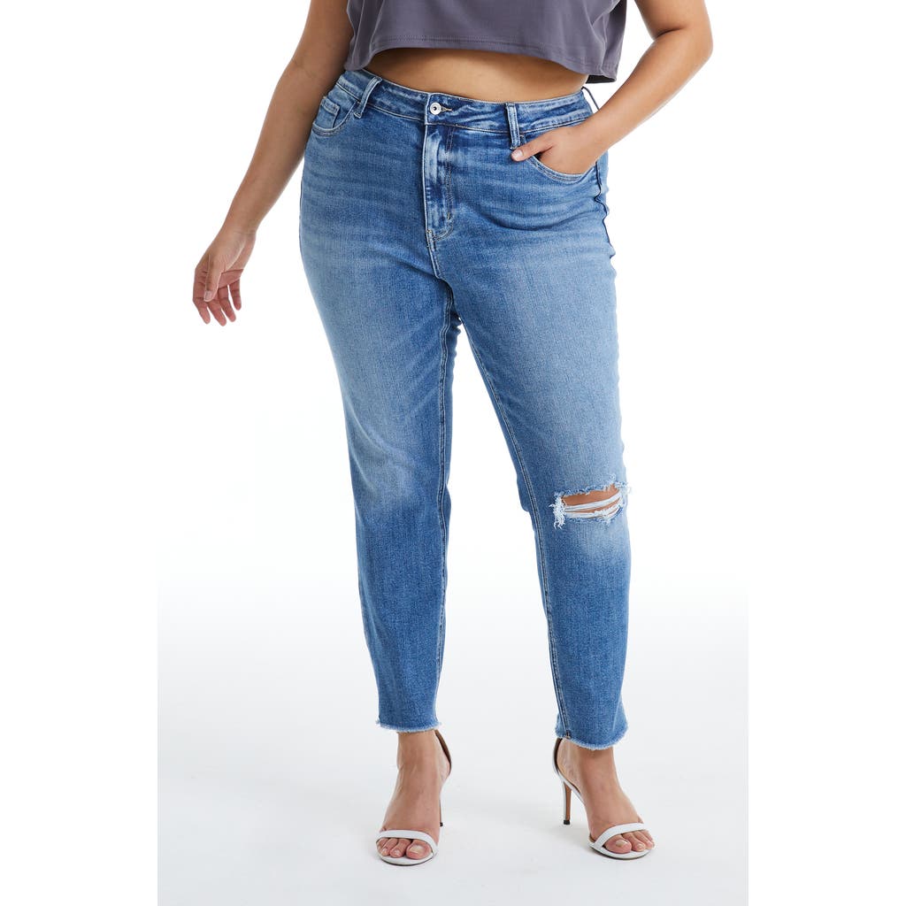 Bayeas Ripped High Waist Ankle Skinny Jeans