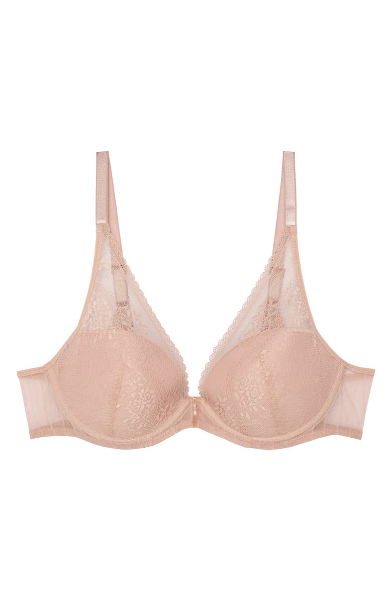 PASSIONATA Maddie Underwire Plunge Bra, Alternate, color, Soft Pink