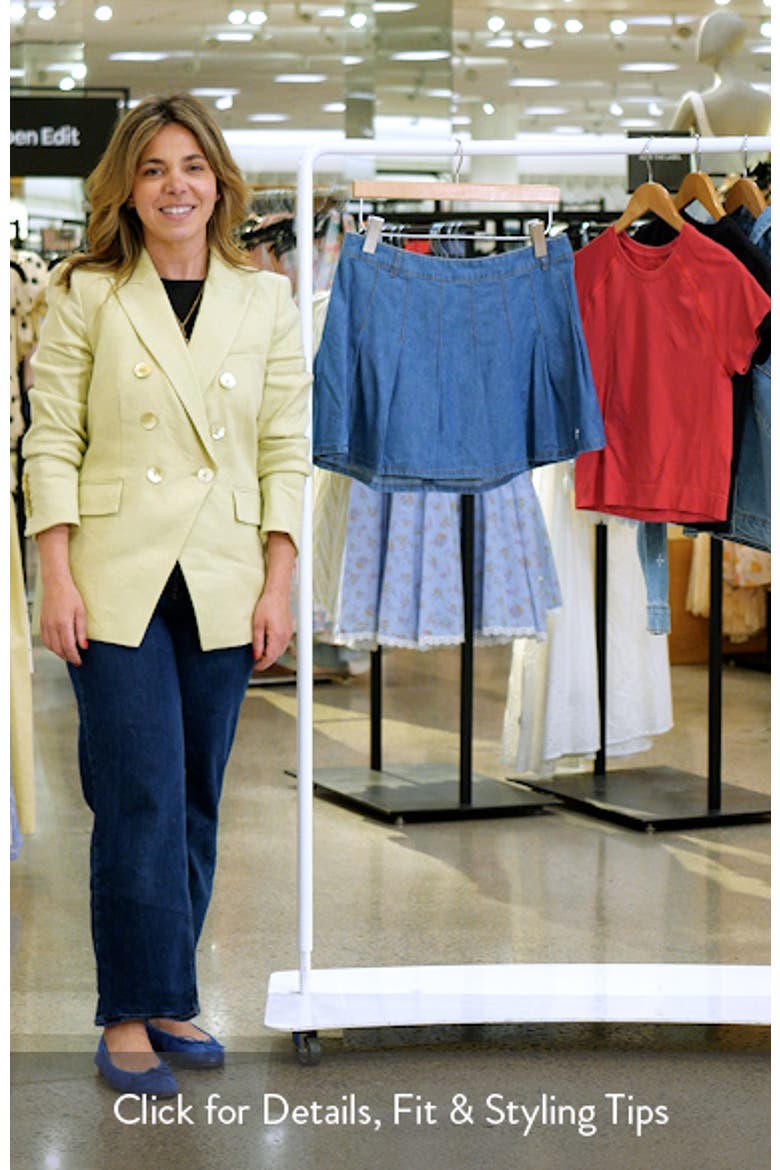 Pleated Denim Miniskirt video