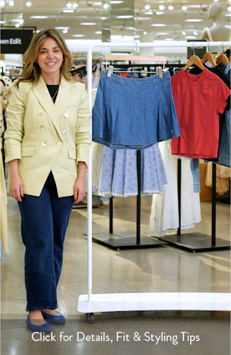 Pleated Denim Miniskirt, sales video thumbnail