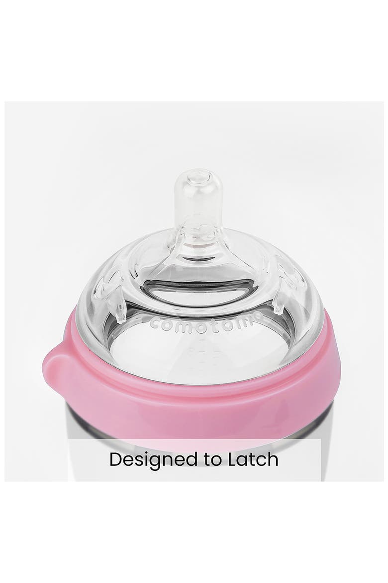 Set of 2 Baby Bottles, Alternate, color, PINK