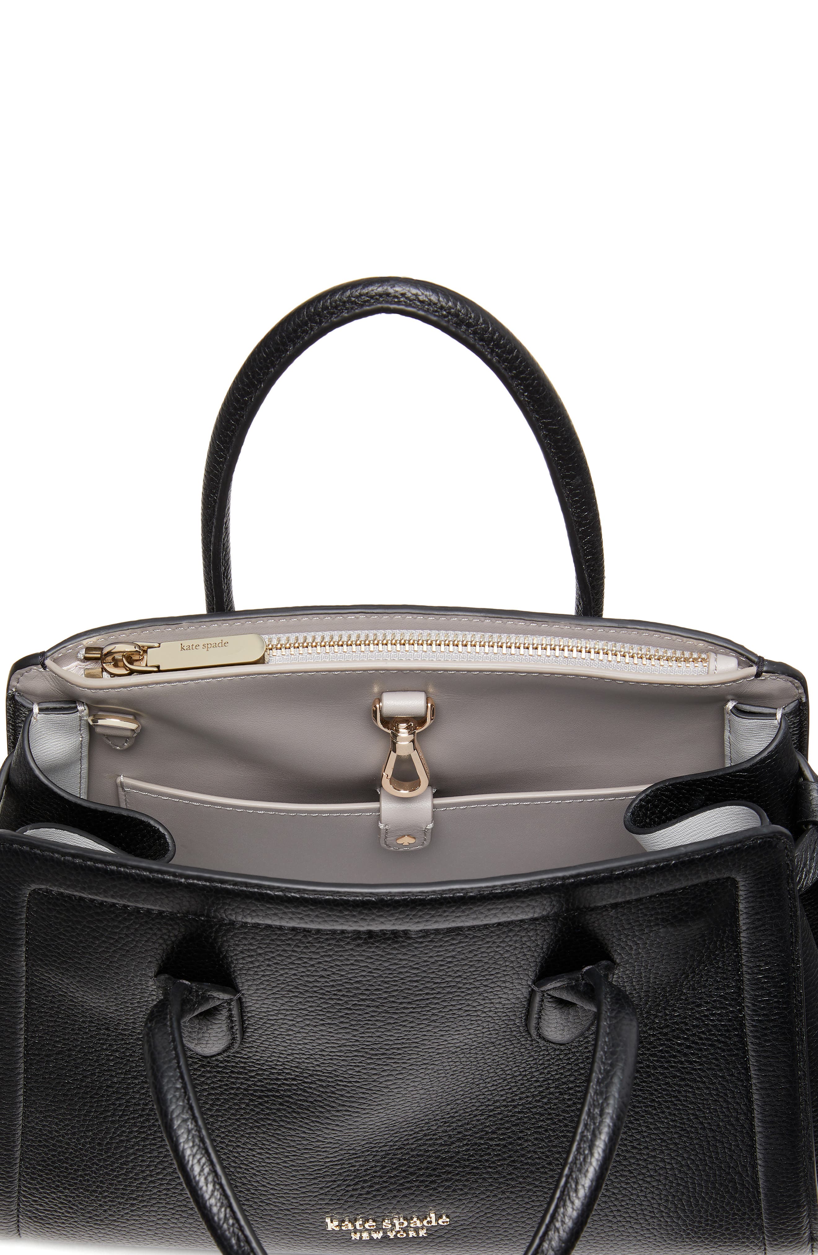 Kate Spade New York knott medium leather satchel, Alternate, color, 