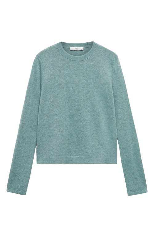 Shop Mango Scoop Neck Sweater Tank In Mint Green