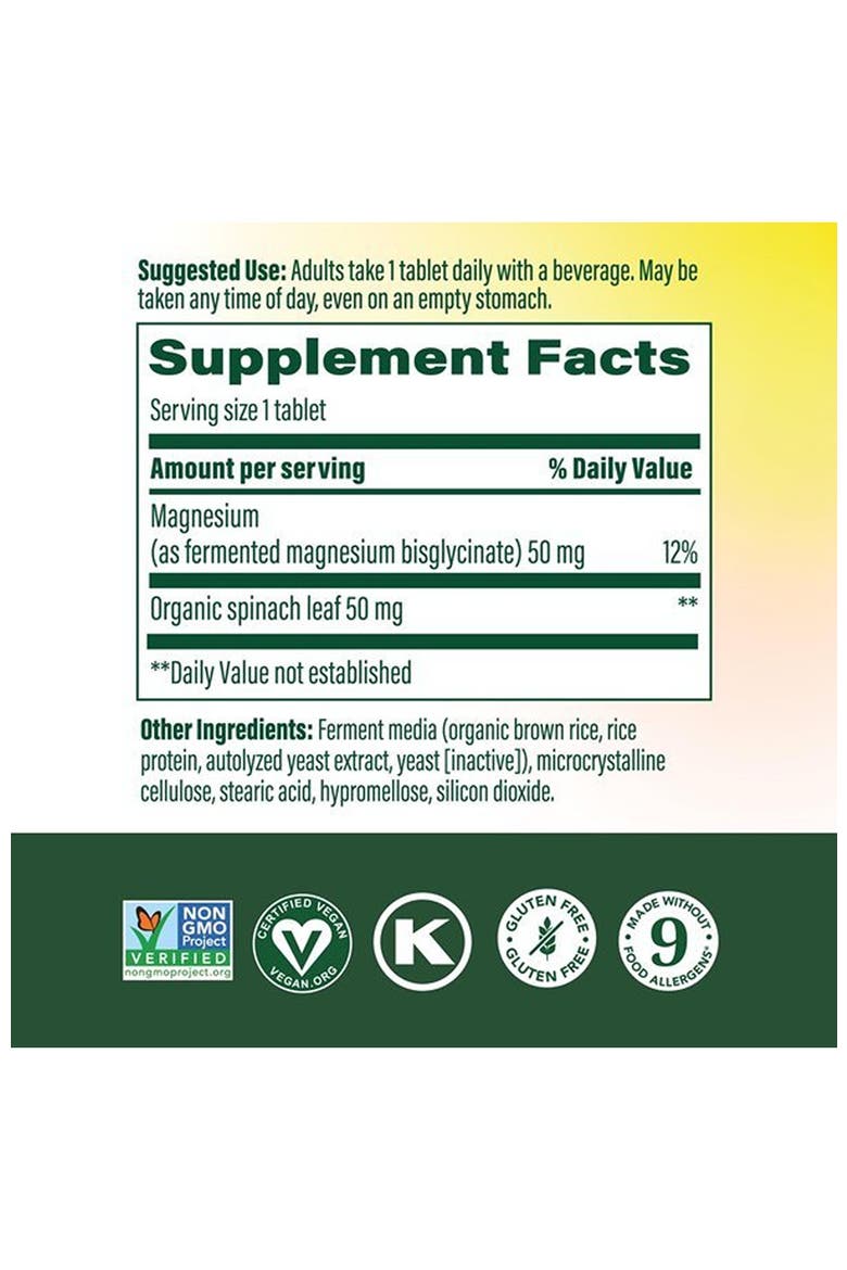 Magnesium Supplement, Chelated, Vegan, Gluten Free, Non-GMO, 60 Tablets, Alternate, color, None