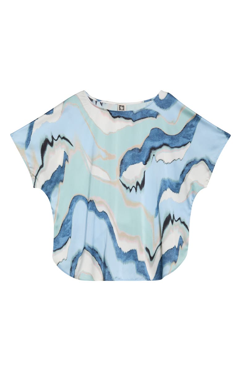 Anne Klein Print Dolman Top, Main, color, Opal Blue Multi