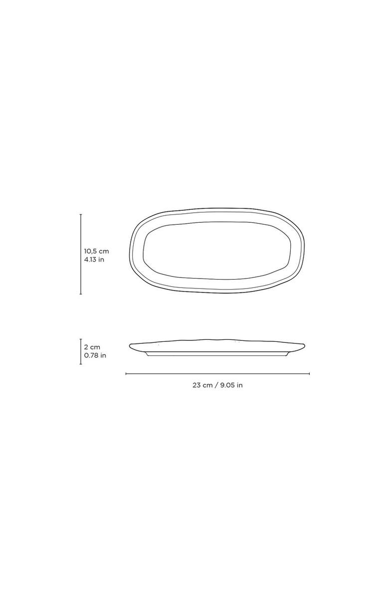 Porto Brasil Shallow Organic Oval Platter Small Set of 4, Alternate, color, Chromium