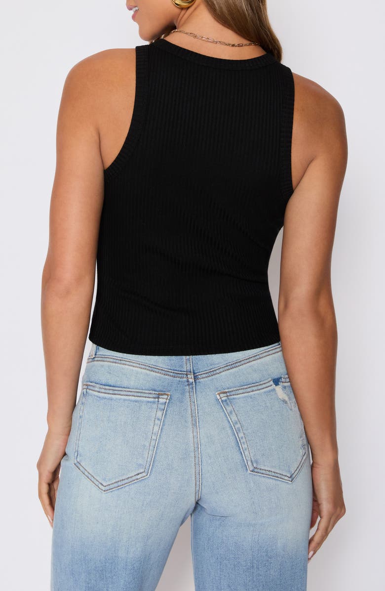 VICI Collection Jocey Rib Stretch Cotton Blend Tank, Alternate, color, Black