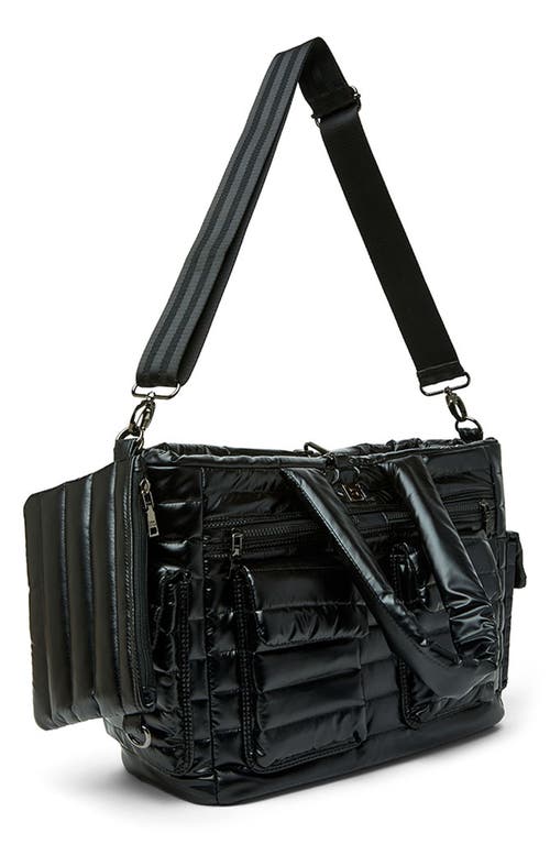 Think Royln Two Faced Reversible Tote In Pearl Black