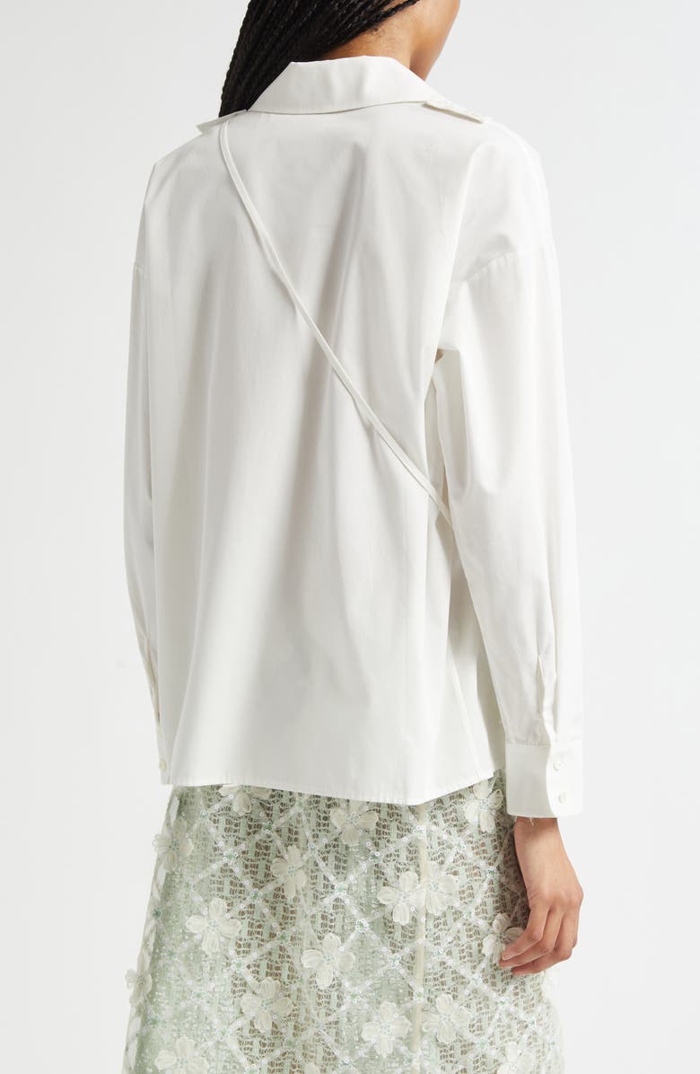 Siedrés Arbena Button-Up Shirt with Removable Crossbody Pouch, Alternate, color, White