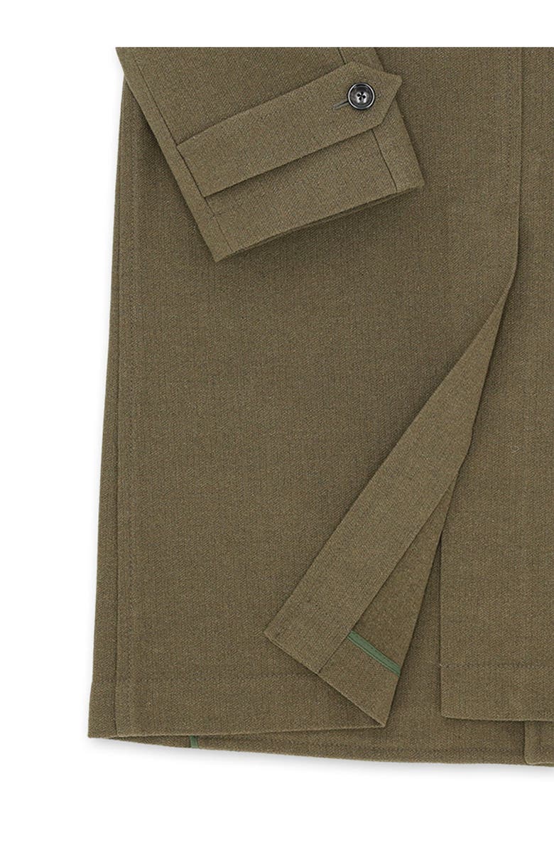 Fortela Vintage Blue Single-Breasted Coat, Alternate, color, Green