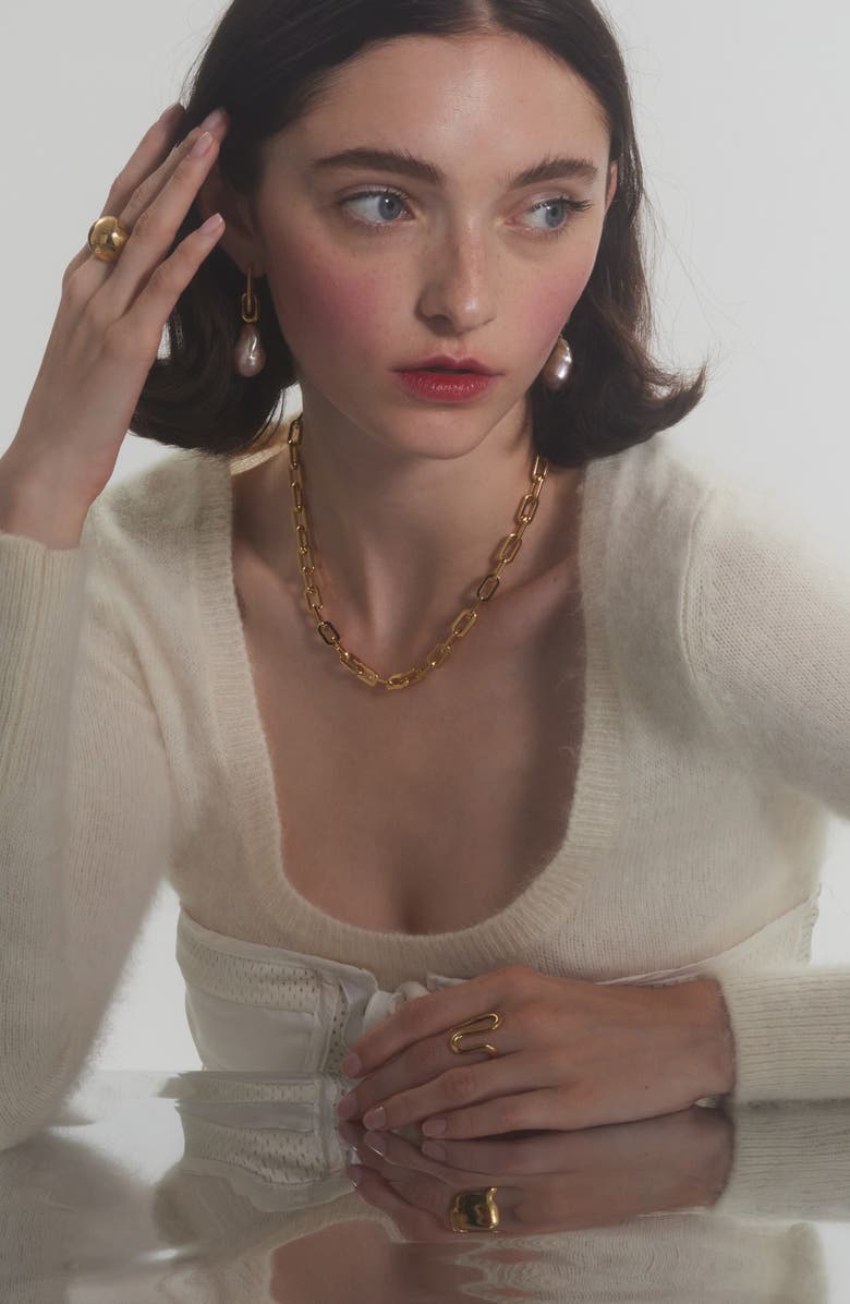 Lady Grey Octagon Chain Necklace, Alternate, color, Gold