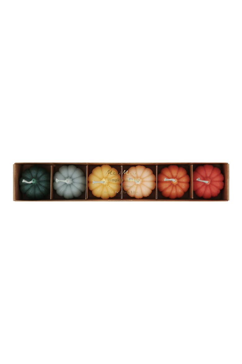 6-Pack Pumpkin Candles, Alternate, color, ORANGE MULTI