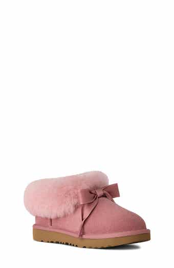 UGG® Kids' Bailey Genuine Shearling Collar Slipper