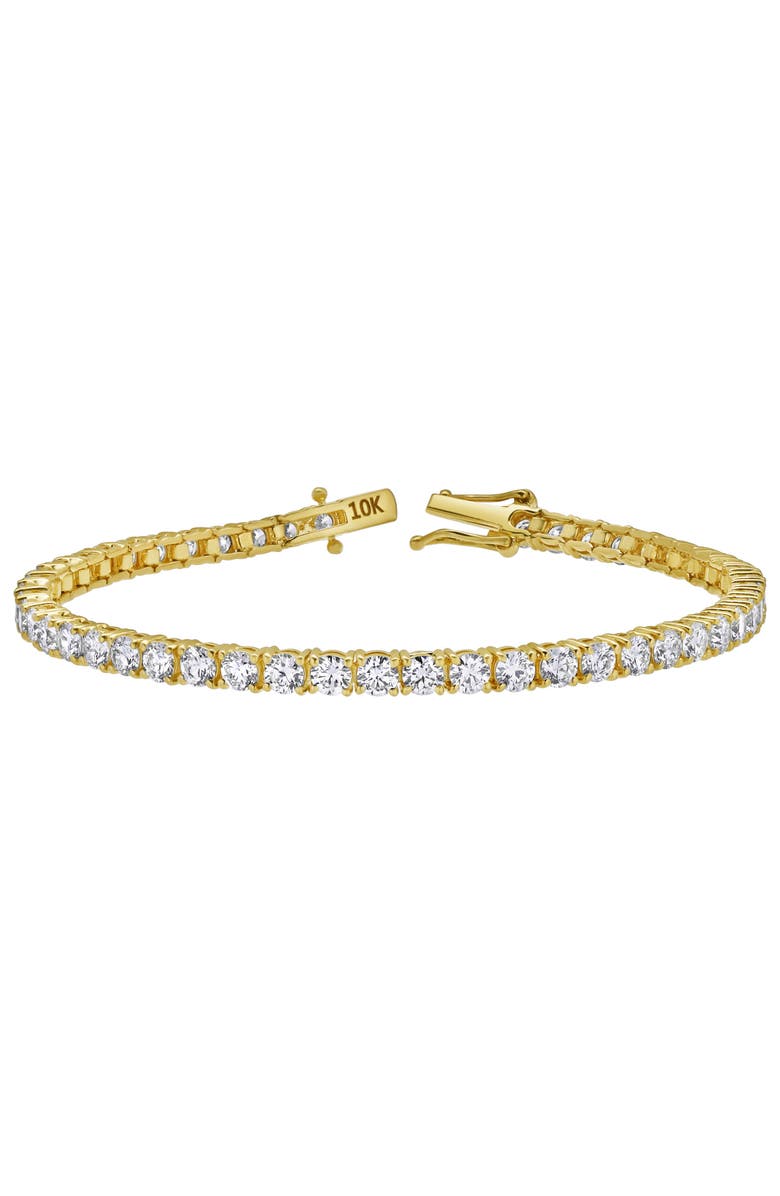 LuvMyJewelry Divine 10K Yellow Gold Lab Grown Diamond Tennis Bracelet - 3.4mm, Main, color, 10K Yellow Gold