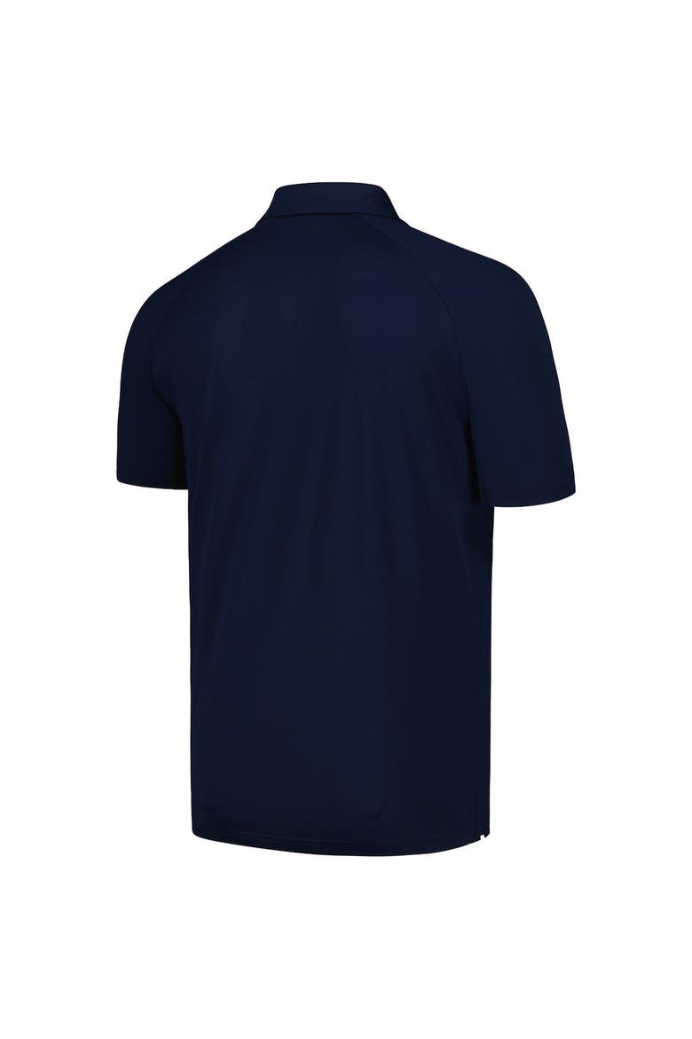 Men's Levelwear Navy Atlanta Braves Sector Batter Up Raglan Polo, Alternate, color, Navy