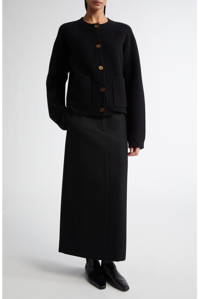 Low Waist Straight Skirt, Alternate, color, BLACK