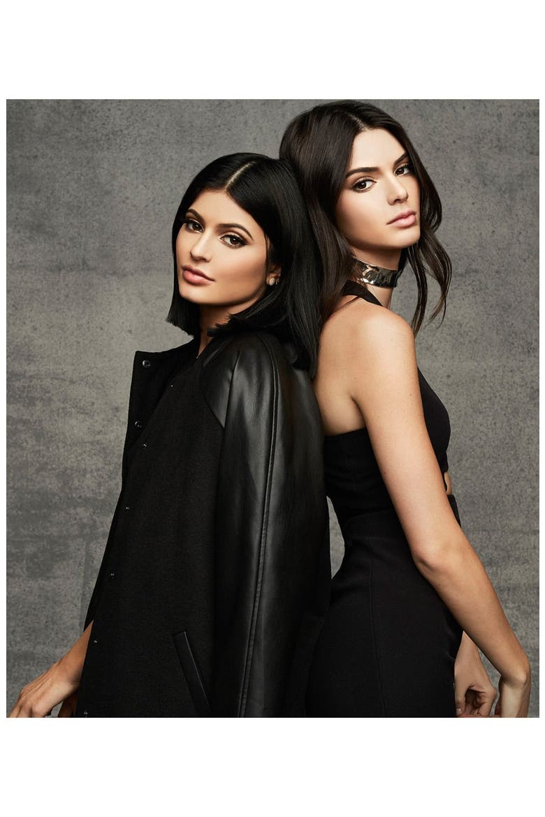 KENDALL + KYLIE at Topshop Longline Bomber, Alternate, color, BLACK