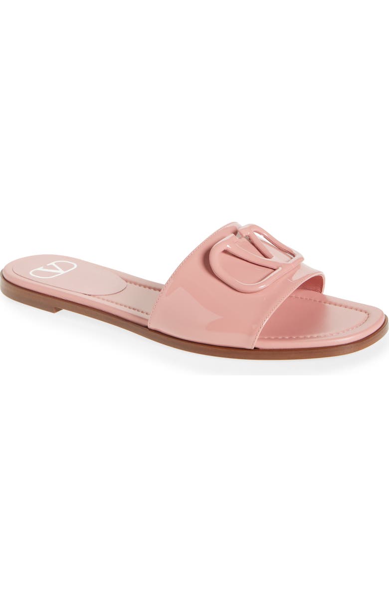 Valentino Garavani VLOGO Signature Slide Sandal, Main, color, Dusty Rose