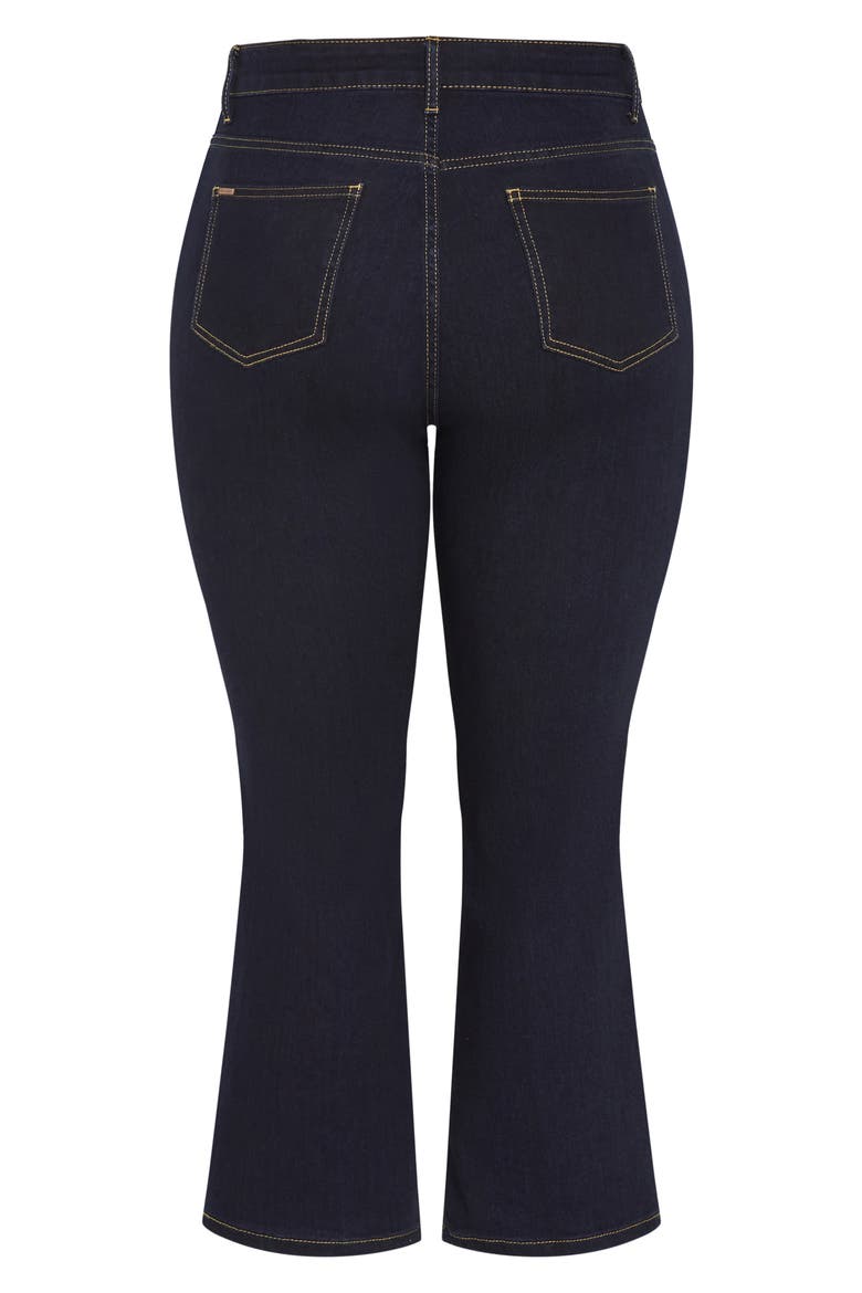 Harley Fit Leyla Crop Straight Leg Jeans, Alternate, color, DARK DENIM