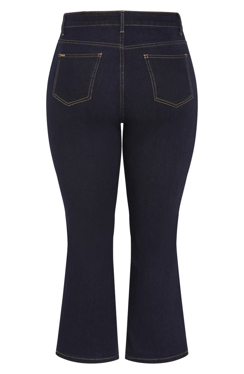 City Chic Harley Fit Leyla Crop Straight Leg Jeans, Alternate, color, Dark Denim