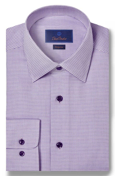 Regular Fit Check Cotton Dobby Dress Shirt