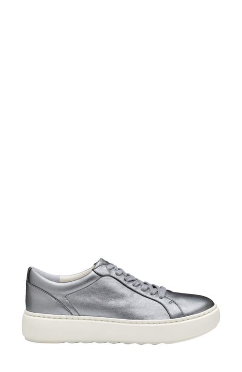 Johnston & Murphy Cammie Low Top Sneaker In Pewter Italian Metallic
