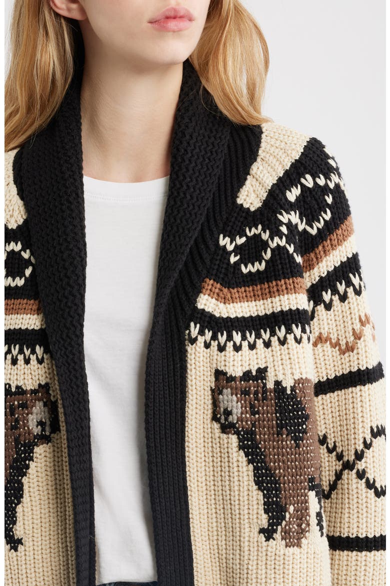 Bear Lodge Cardigan, Alternate, color, BLACK