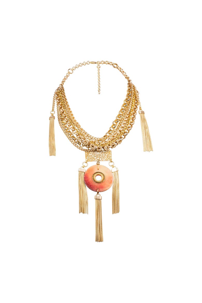 Milaan Necklace, Main, color, Gold