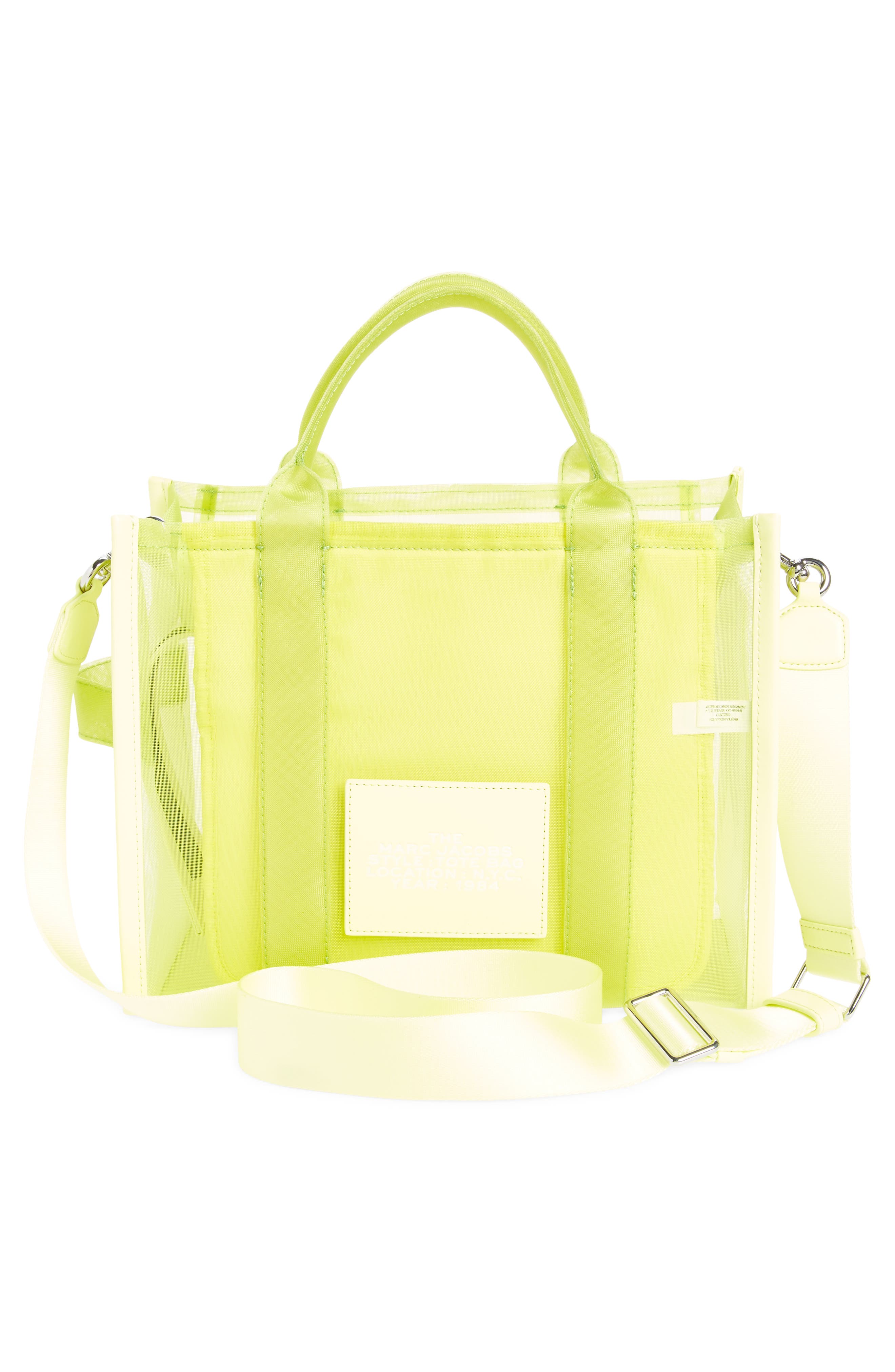 Marc Jacobs The Medium Mesh Tote Bag, Alternate, color, Bright Green