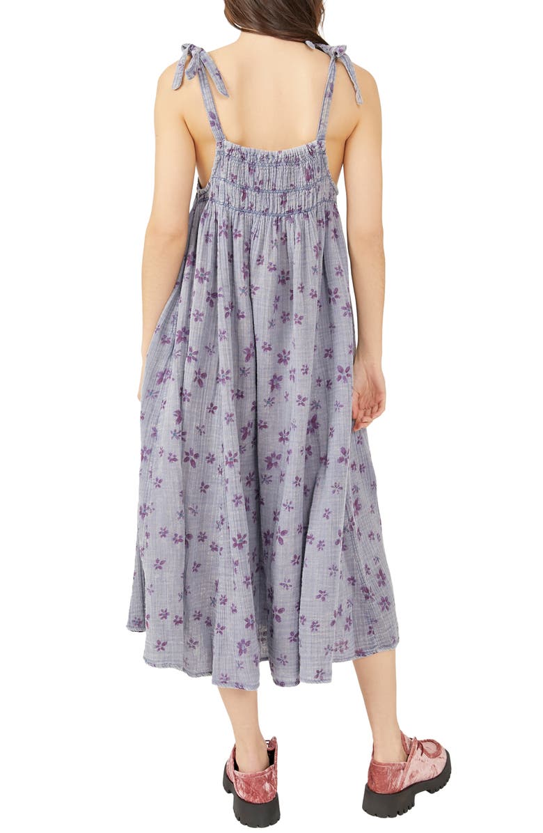 Free People Azure Shirred Maxi Sundress, Alternate, color, 