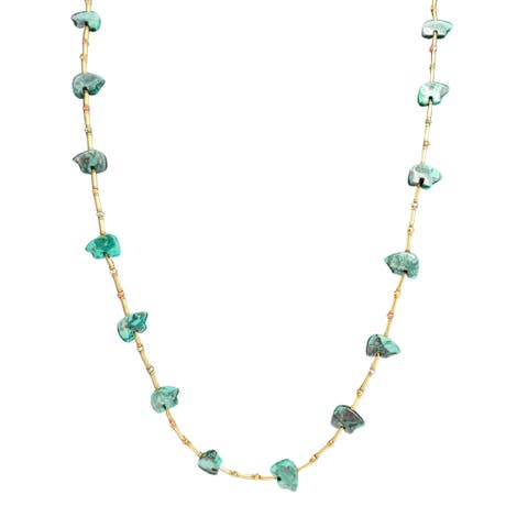 Vintage Handcrafted Malachite Bear Fetish Necklace