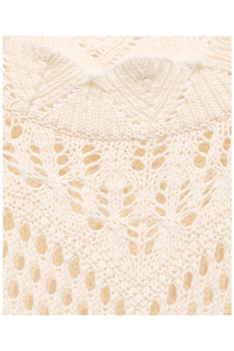 Espina Open Stitch Sweater, Alternate, color, ECRU
