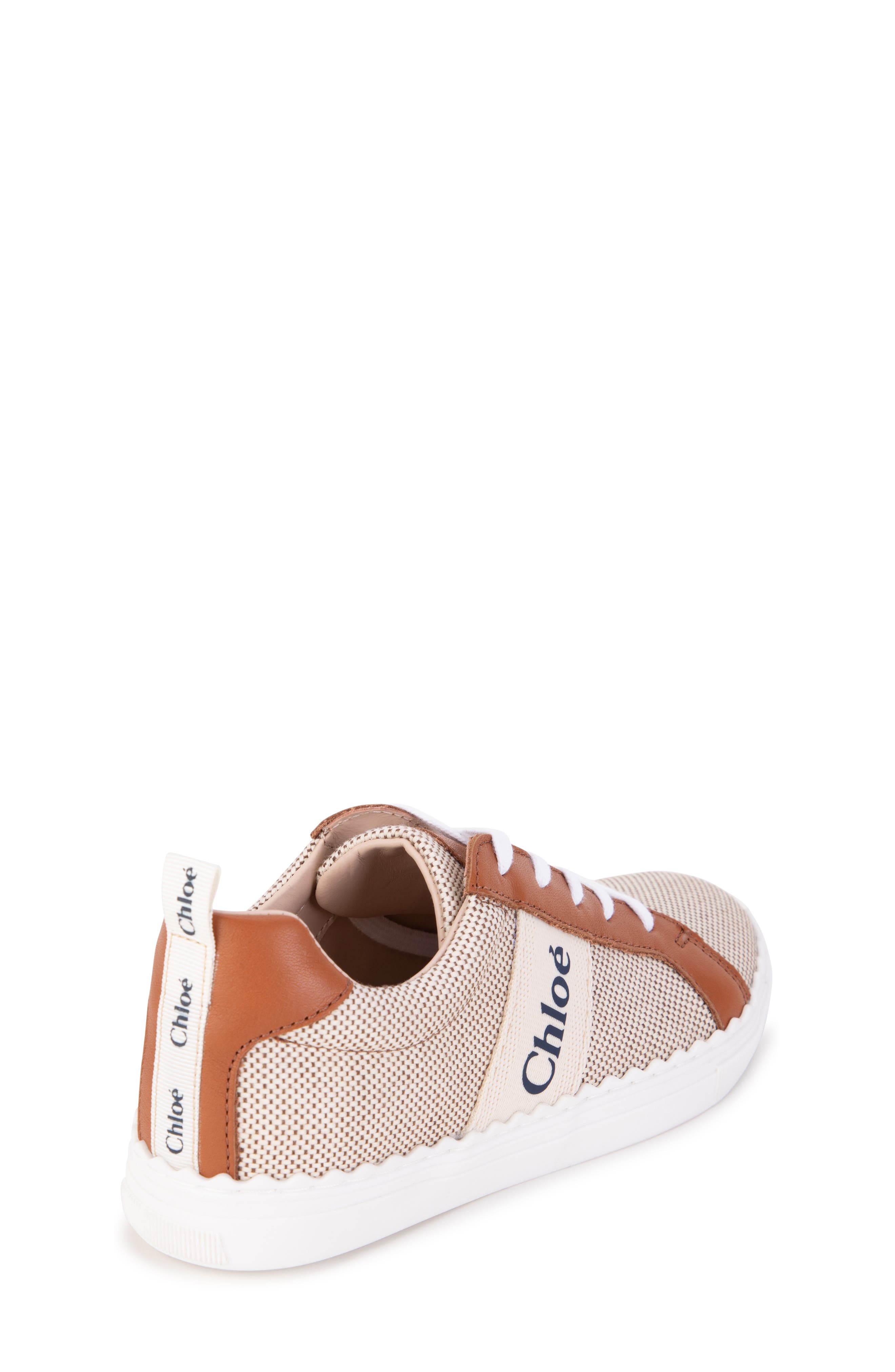 Chloé Lauren Logo Mixed Media Sneaker | Nordstrom