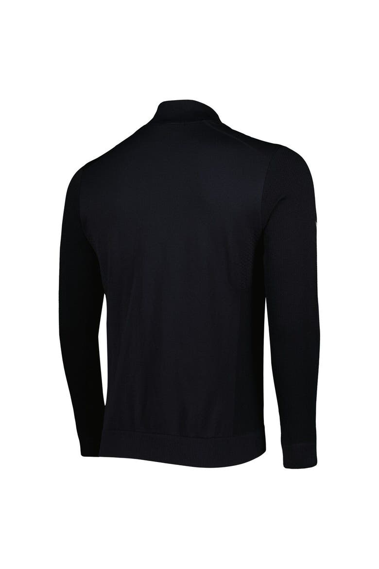 Men's Levelwear Black New York Knicks Nano Engineered Knit Fabric Quarter-Zip Jacket, Alternate, color, Black