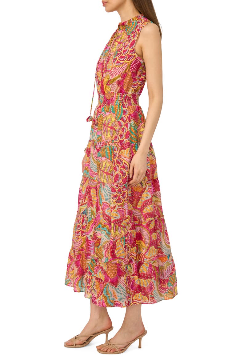 Smocked Tiered Sundress, Alternate, color, PINK MULTI