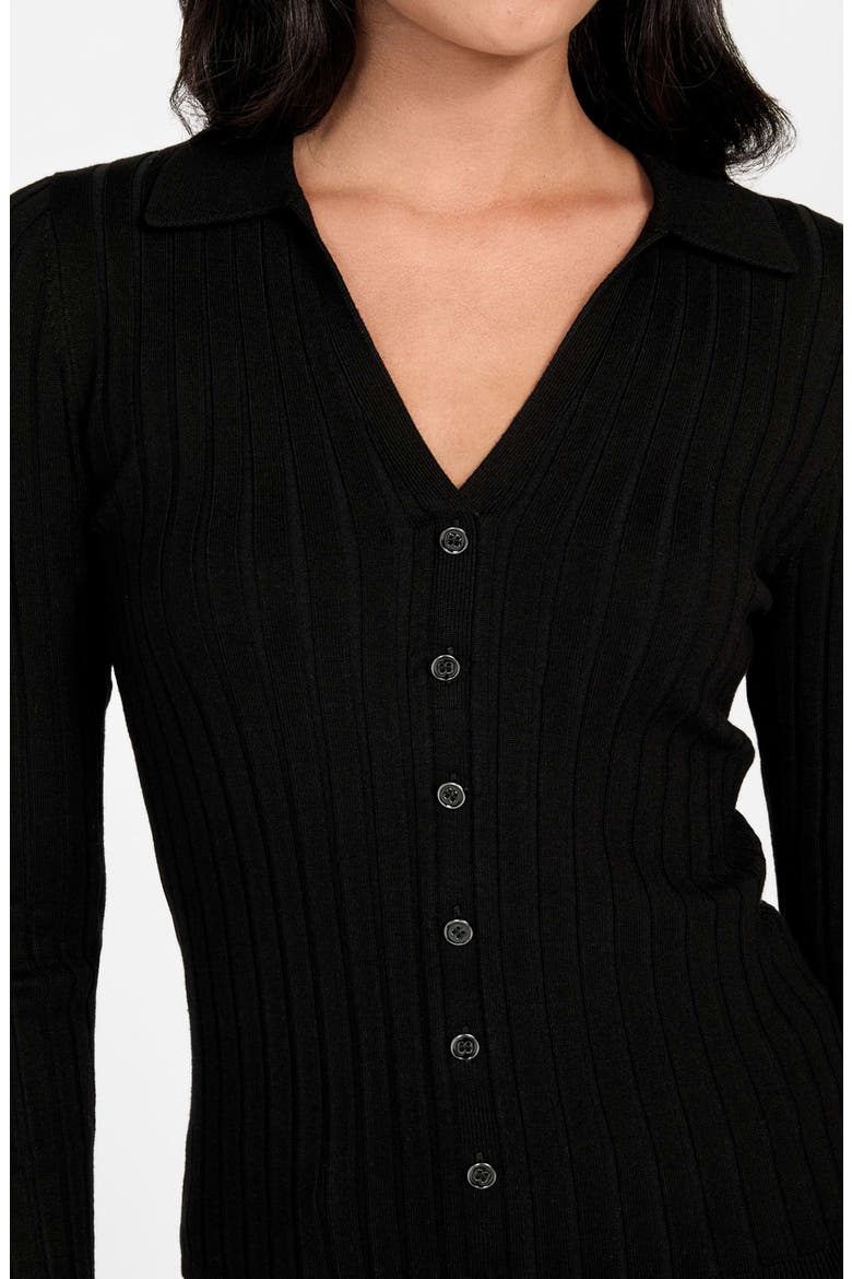 Miranda Rib Cardigan, Alternate, color, BLACK