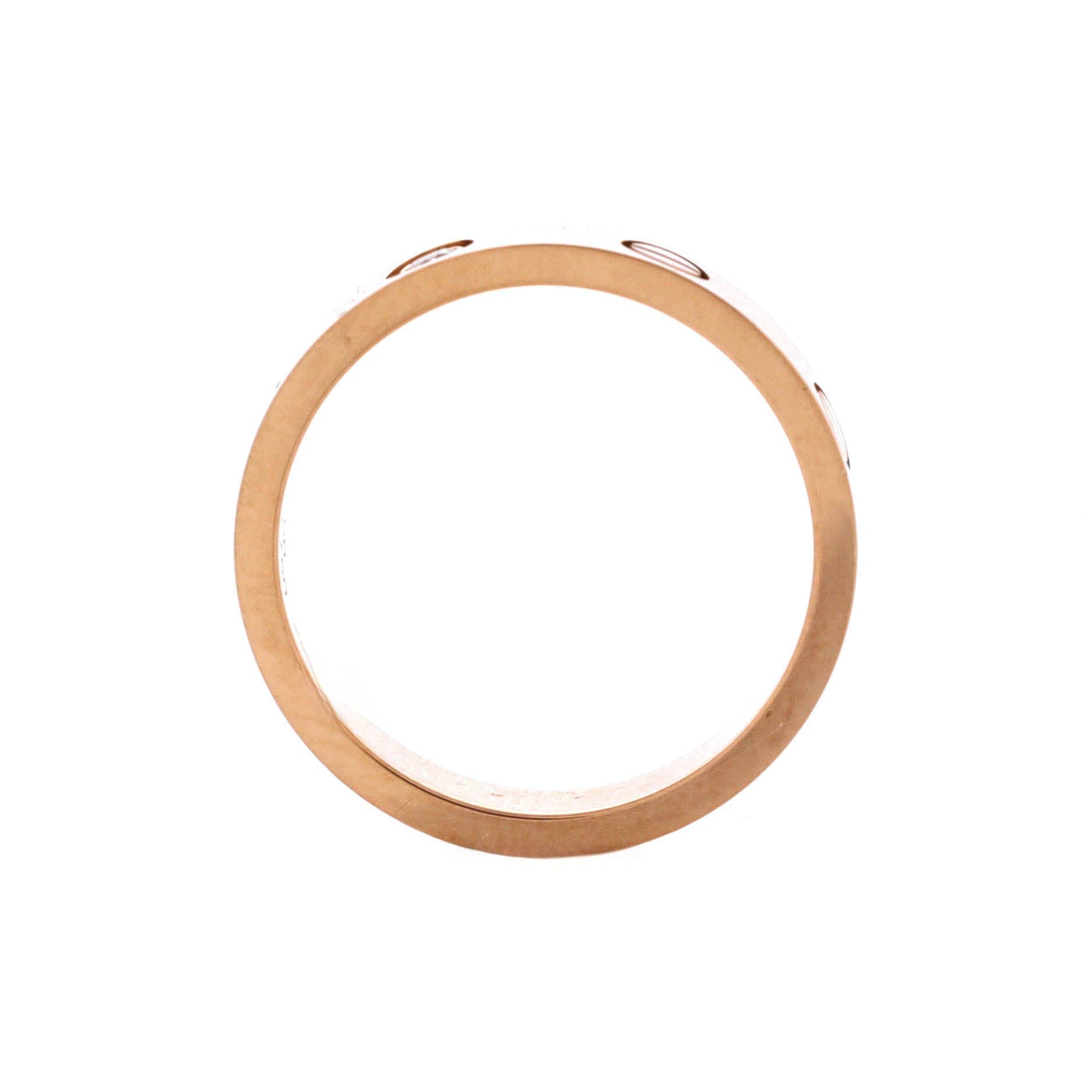 Love Wedding Band 1 Diamond Ring 18K Rose Gold with Diamond, Alternate, color, Metallic Gold