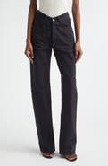 Saint Laurent V-Waist Wide Leg Jeans