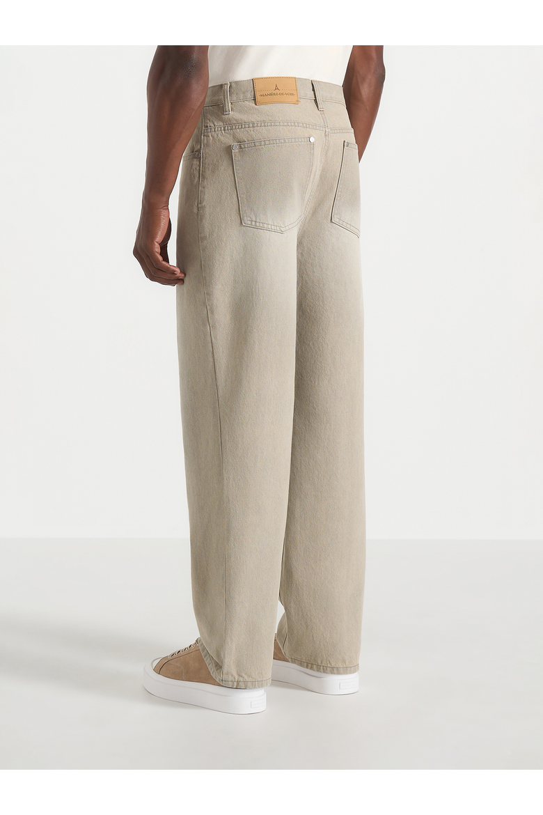 DN002 Relaxed Fit Denim Jeans, Alternate, color, Beige