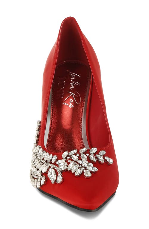 London Rag Ashlyn Crysal Leaf Pump In Red