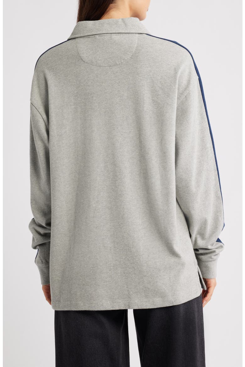 Verity V-Neck Rugby Shirt, Alternate, color, GREY
