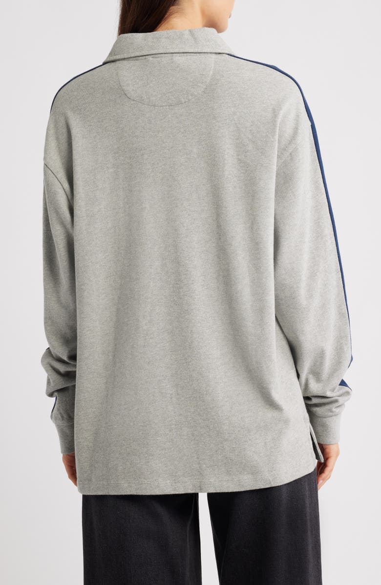 Damson Madder Verity V-Neck Rugby Shirt, Alternate, color, Grey