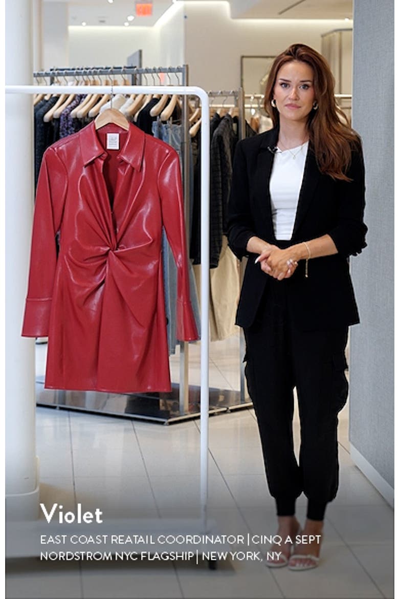McKenna Long Sleeve Faux Leather Dress video